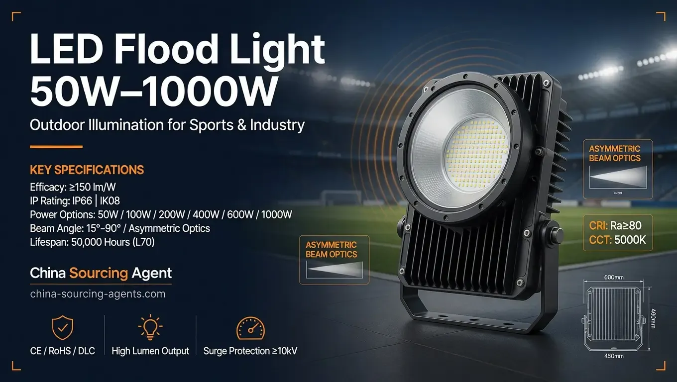 LED reflektor pro venkovní sportoviště a osvětlení průmyslových ploch