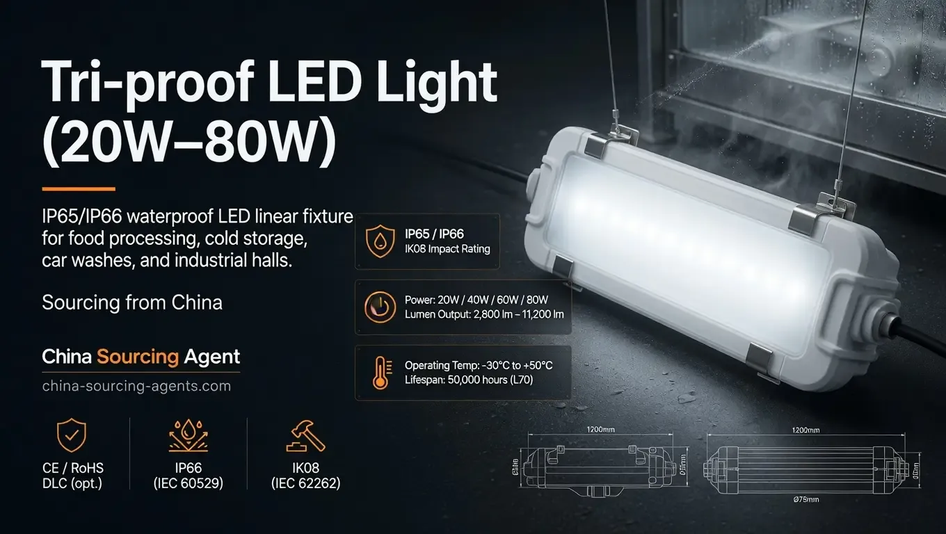 Tříplášťové lineární LED svítidlo pro průmyslová a potravinářská prostředí
