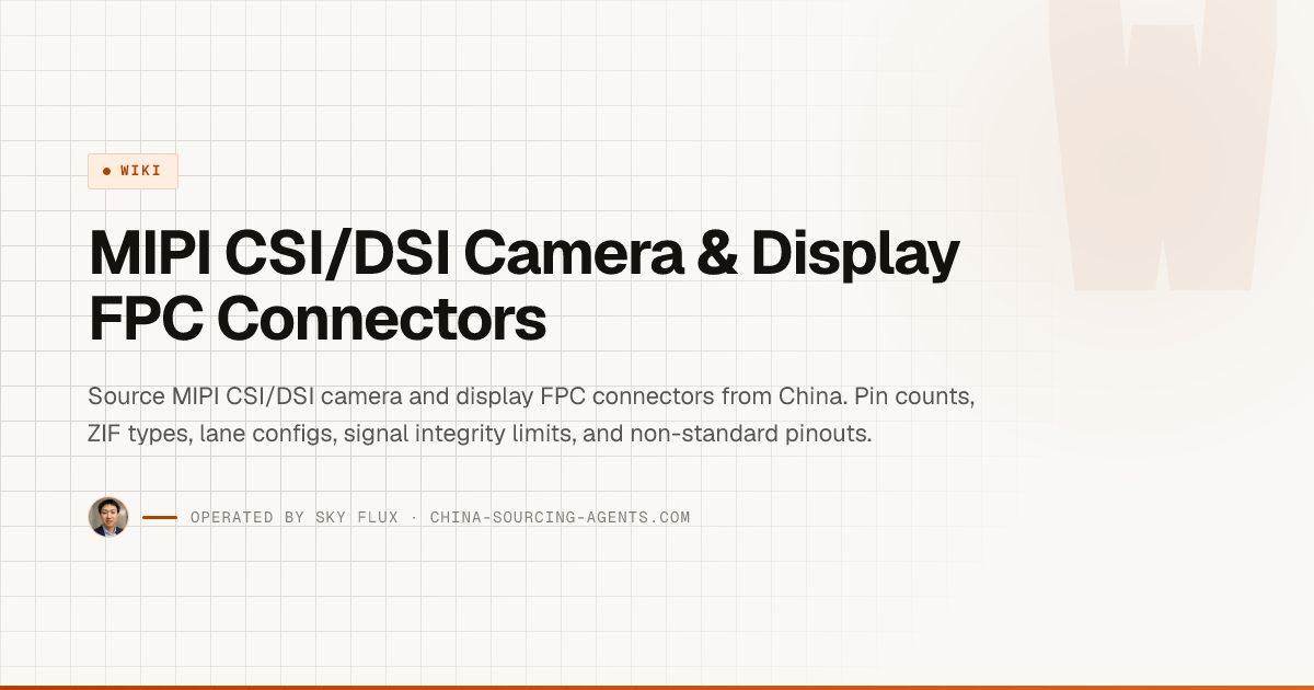 Fpc Risk MIPI Camera FPC Connectors from China: Pinout Risks